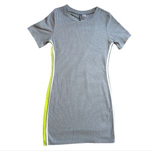 H&M Gray Ribbed Bodycon Dress Womens Large